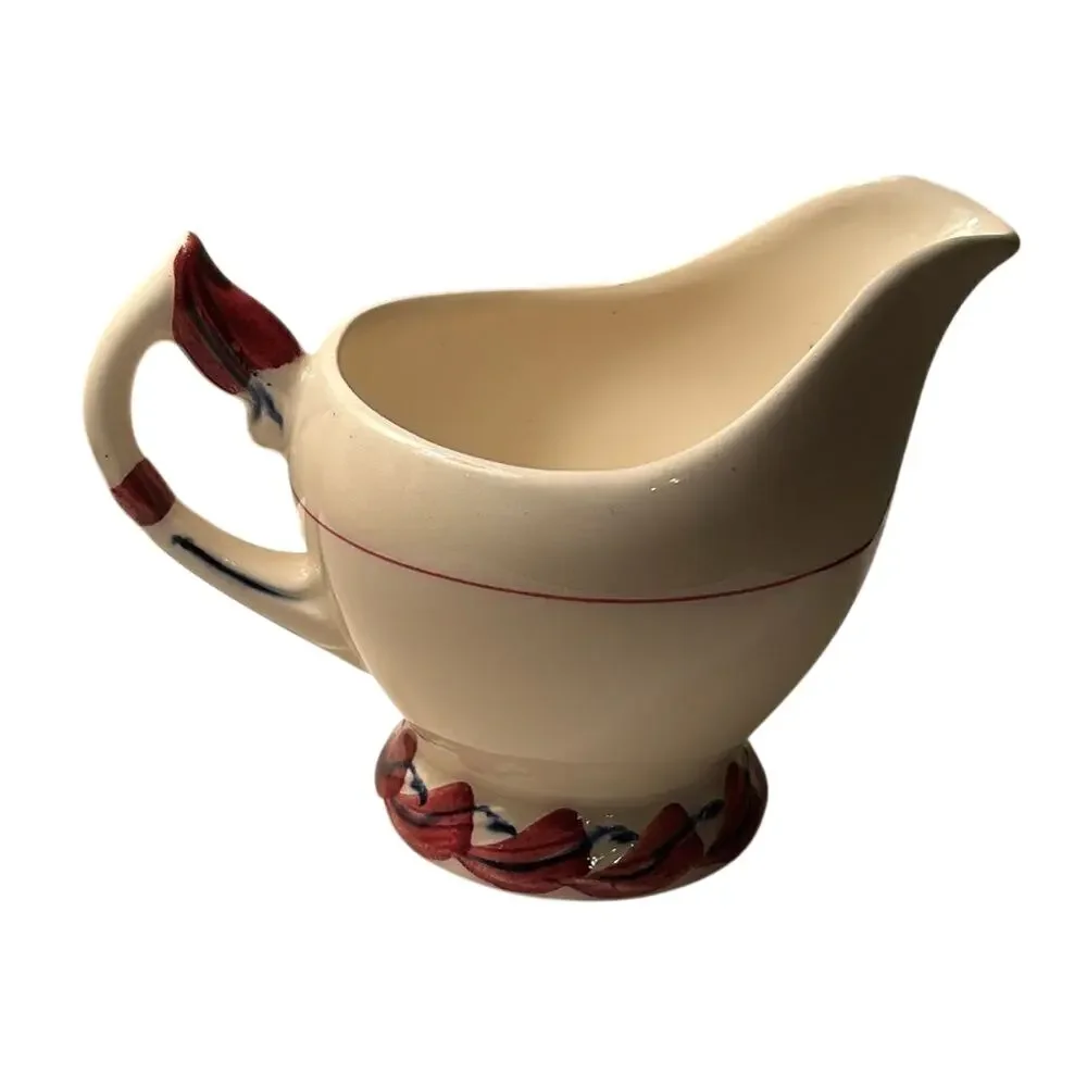 Vernon Kilns Mountain Hand Painted Pottery Creamer Pitcher Made in USA